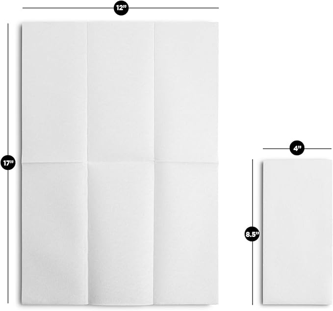 200 BloominGoods Disposable Bathroom Napkins | Single-Use Linen-Feel Guest