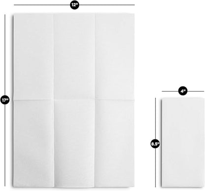 50-Pack BloominGoods Disposable Bathroom Napkins | 12" x 17" Single-Use Classic