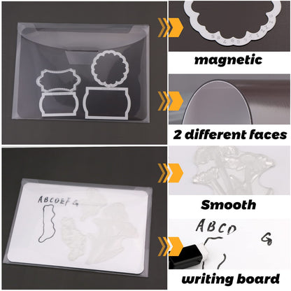 UNIMEIX Thicken 12 Pcs Magnetic Sheets for Die Storage Stamp and Die Storage Pockets Die Cut Storage for Card Making (6 Pcs Sheets+ 6 Pcs Bags, 1.2 mm Thickness