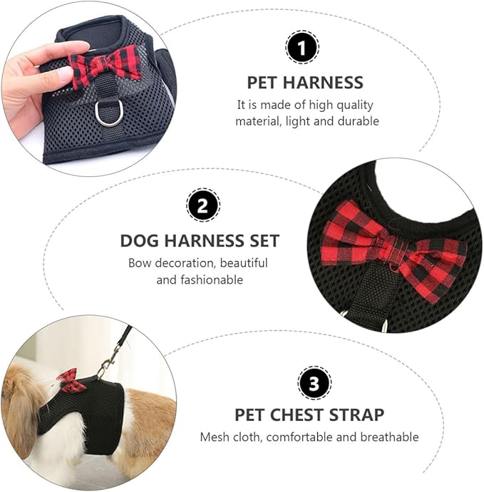 Breathable Mesh Vest Pet Harness for Rabbits Guinea Pigs and Squirrels Adjustable Chest Strap 20-23cm Girth No-Pull Pet Pulling Strap