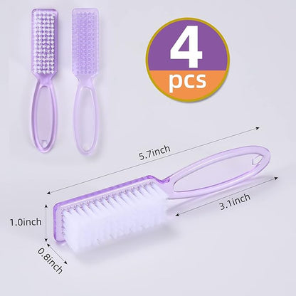 Yebeauty Nail Brush Fingernail Cleaner, 4 Pack Hand Scrub Cleaning Brush