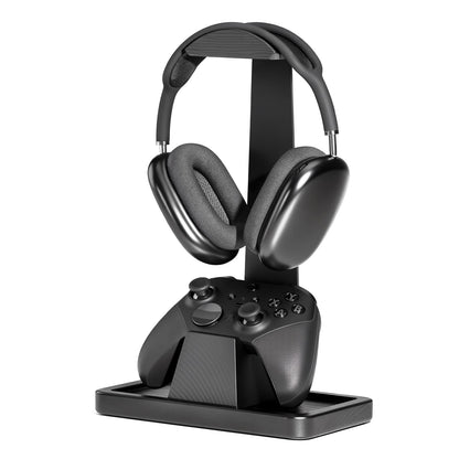 UPERGO Solid Wood Gaming Headset Stand with Controller Holder - Creative Gift for Teens, Boyfriends, Brothers, and Gamers - Desktop Organization and Decoration