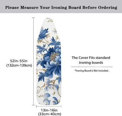 Ironing Board Cover Full Size, Retro Flower Ironing Cushion