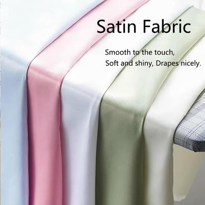 Sage Green Satin Fabric 10 Yards 60 Inch Wide Silky Polyester Lining Material for Bridal Shower Birthday Party Wedding Draping Decorations & Crafts Sewing DIY Decor