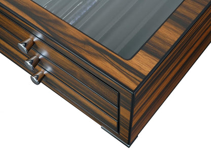 Decorebay Avid Pen Collector Case Wooden Fountain Pen Box and Organizer with Glass Window (Brown - 24 Pen)