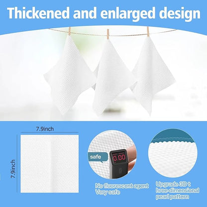100 Count Disposable Face Towel, Thickening Ultra Soft Washcloths, Facial