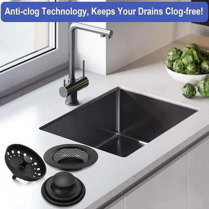 Kitchen Sink Drain Strainer 3 Pack Stainless Steel Sink Stopper, Anti-Clogging