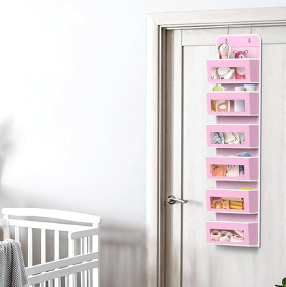 Simple Houseware 6 Clear Window Pocket Over Closet Door Storage Hanging