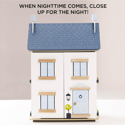 Le Toy Van - Wooden- Sky Doll House - Kids Dream House - 2 Storey with Attic - Fill with Dollhouse Accessories - Suitable for Ages 3+
