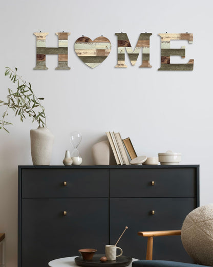 Putuo Decor Rustic Wood Home Wall Decoration, Decorative Hanging Plaques, Home Wall Art Letters Set Decor, for Living Room Bedroom Entryway Hallway