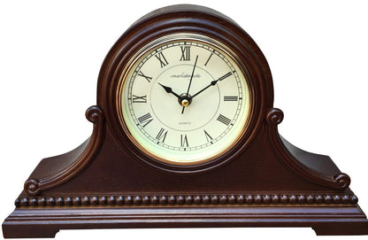 Vmarketingsite Mantel Clocks, Battery Operated, Silent Wood Mantle Clock with Westminster Chimes On The Hour, Solid Wooden Shelf Decorative Chiming Table Clock, 9" x 16" x 3"