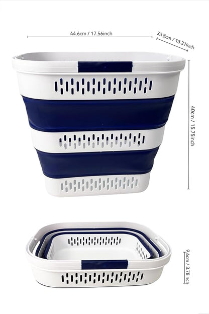 SAMMART 38L Collapsible Plastic Laundry Basket