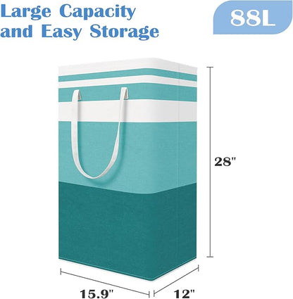 BlissTotes 3-Pack Laundry Basket, Freestanding＆Waterproof Laundry Hamper