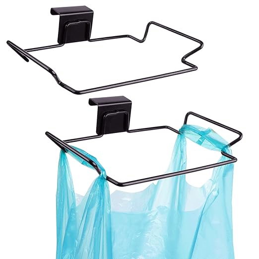 2 Pcs Large Stainless Steel Trash Bag Holder