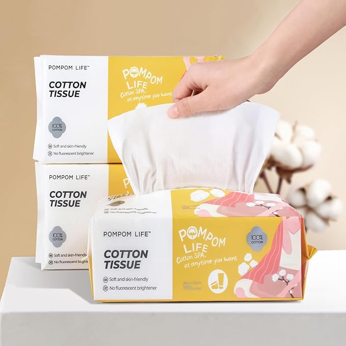 Disposable Face Towel 300 Cont, 7.9"X7.9"Clean Face Towelettes