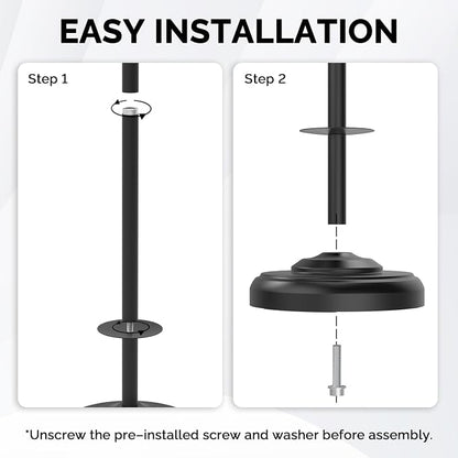 Freestanding Toilet Paper Holder Stand with Storage – Holds 4 Extra Rolls –Matte Black- Toilet Paper Holder for Bathroom – Sturdy Base, Classic Retro Style, Space-Saving Bathroom Storage