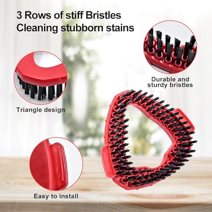 Funtin 2-Pack Mop Scrub Brush Head Compatible