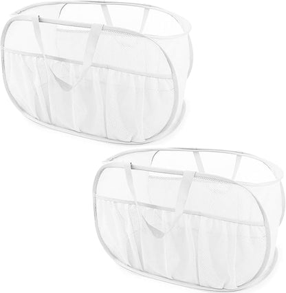 2 Pack Collapsible Laundry Baskets, Upgrade Pop Up Laundry Hamper