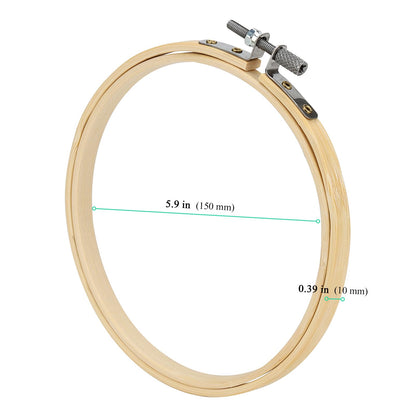 SENJEOK 30PCS 6 Inch Embroidery Hoops, Cross Stitch Circle, Bamboo Embroidery Rings Needlework Supplies for DIY, Craft
