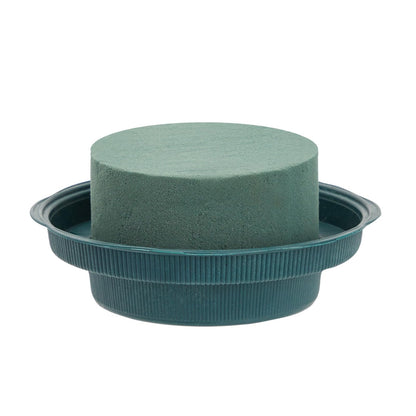 Juvale Flower Arrangements Supplies Wet Floral Foam Round - 6-Pack 4.7 x 2 in Round Green Plastic Vase Inserts - Floral Supplies for Fresh Flowers