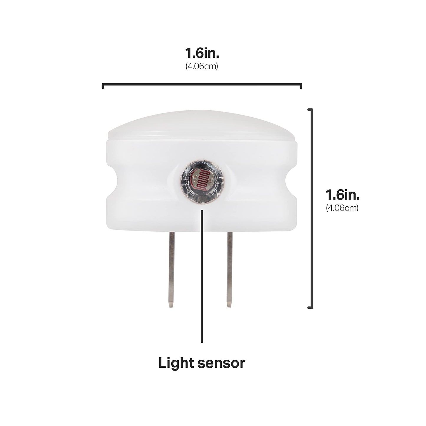 Lights By Night Mini LED Night Light, Plug-In, Dusk To Dawn Sensor, Warm White, Compact, Ambient Lighting, LED Lights for Bedroom, Bathroom, Nursery, Hallway, Kitchen, 45084, 4 Pack