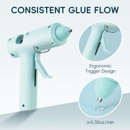 Hot Glue Gun, Mini Hot Glue Gun Kit with 30 Glue Sticks, Consistent Flow, Fast Heating& Ergonomic Design for School Arts& Crafts, DIY Projects and Home Repairs& Decoration