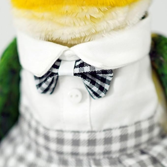 Bird Costume Bird Diaper Flight Suit Cute JK Dress Dress Skirt Clothes Cosplay Photo Prop for Parrots Macaw Cockatoo (Without Diaper,L)