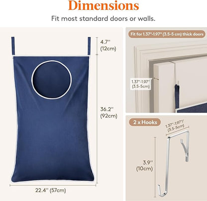 Lifewit 1 Pack Over Door Laundry Hamper, Large Collapsible Hanging Laundry