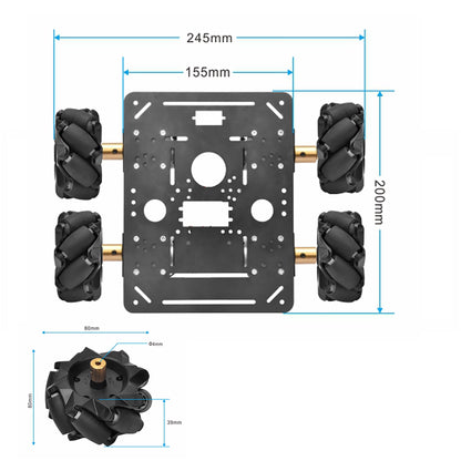 OSOYOO FlexiRover Robot Car Kit for Arduino Mega2560 with WiFi Expansion Board – 520 Motors, Mecanum Wheels, 4-Wheel Drive Motor Board, Battery & Charger, Customizable Chassis for Advanced Robotics