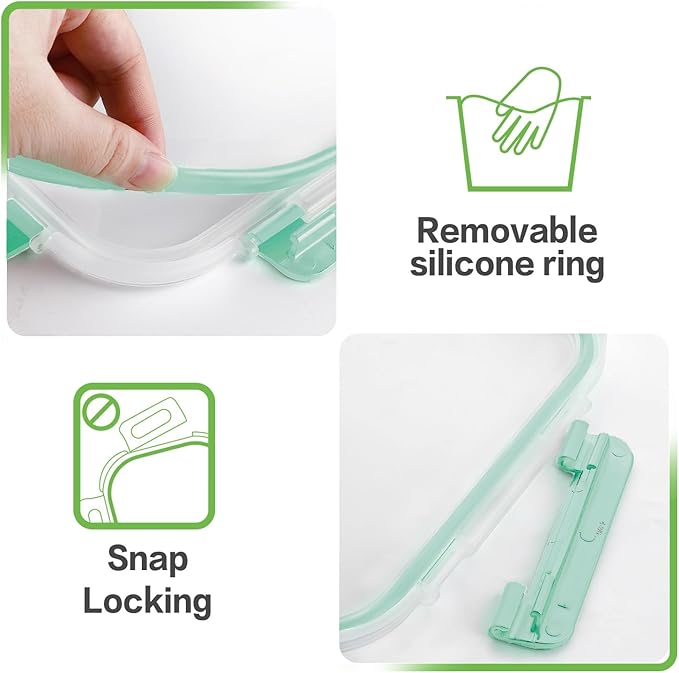 10 Pack Borosilicate Glass Meal Prep Containers