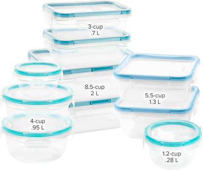 Snapware Plastic Total Solutions Food Storage Containers Set, Airtight &