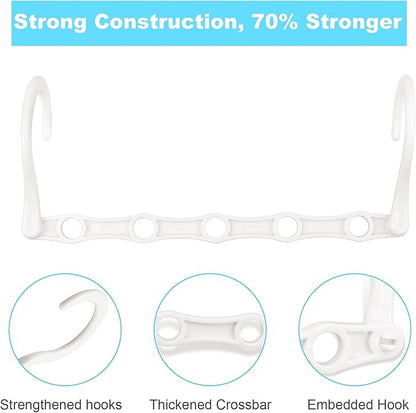 DUCOO 10 PCS Space Saving Hangers, 5-Hole Magic Hangers