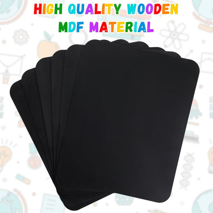 Humyoun 12 Pcs Chalk Board for Kids Bulk 9.5" x 12" Double-Sided Wooden Frameless Chalkboard Sign Blackboard for Kids Student School Classroom Home Office Restaurant Birthday Party Favors