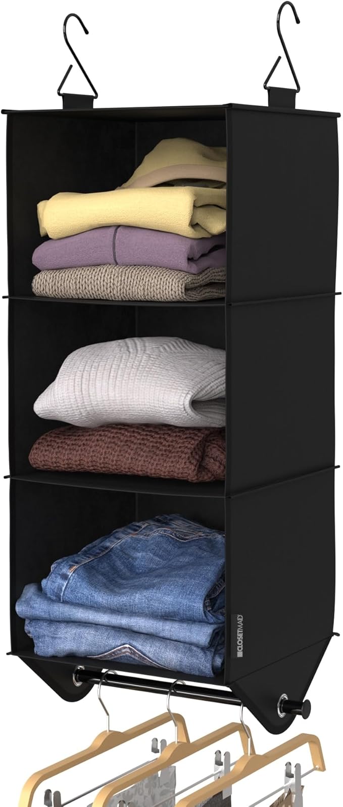ClosetMaid 3-Shelf Fabric Hanging Closet Organizer