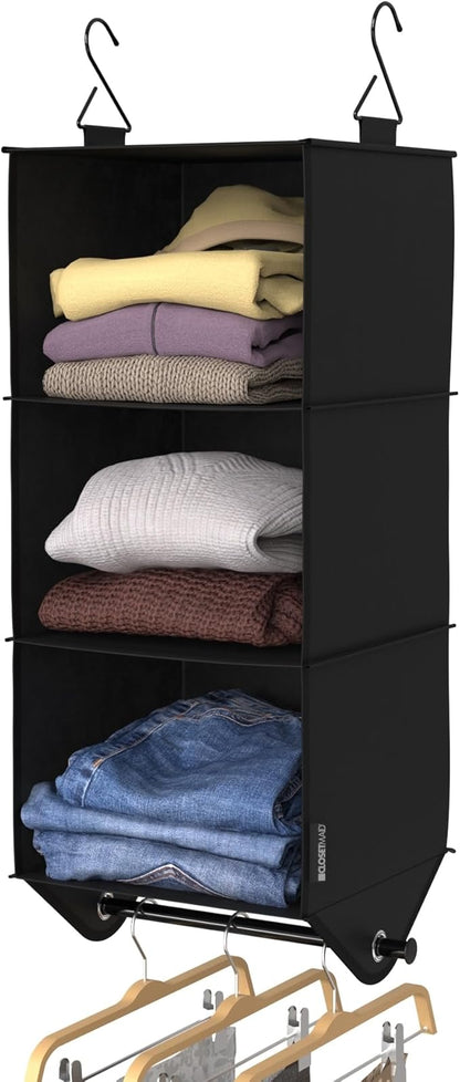 ClosetMaid 3-Shelf Fabric Hanging Closet Organizer