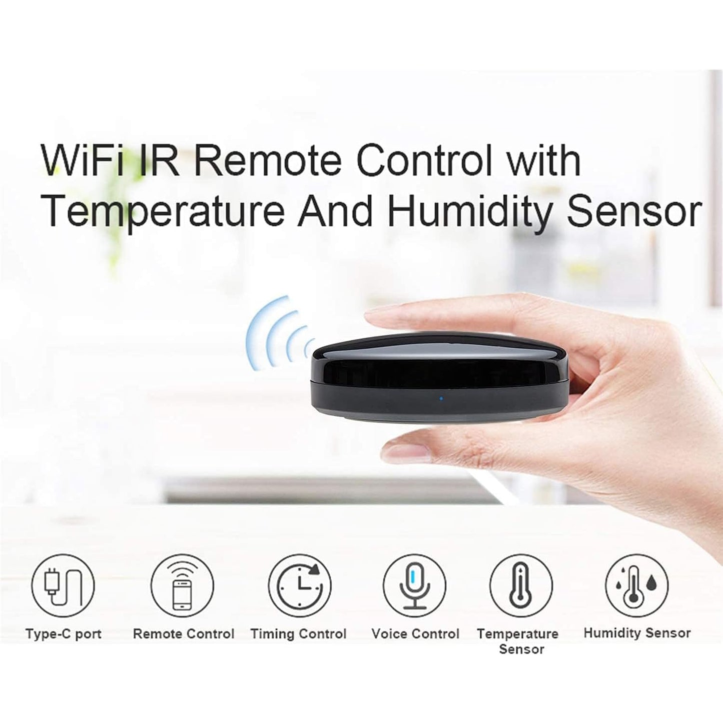 Smart IR Remote Control,All in One IR Blaster Control, Universal WiFi Infrared Remote Control for TV DVD Air Conditioner STB etc,Compatible with Alexa, Google Assistant