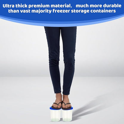 Food Storage Containers with Twist Top Lids, Ultra Thick Airtight Plastic