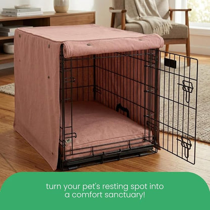 Molly Mutt Kyoto Dog Crate Cover, GOTS-Certified 100% Organic Cotton Canvas Cover for Dog or Puppy Kennel and Cage, Washable, Free of Harmful Chemicals, Huge, Fits 36"x23"x25" Crate