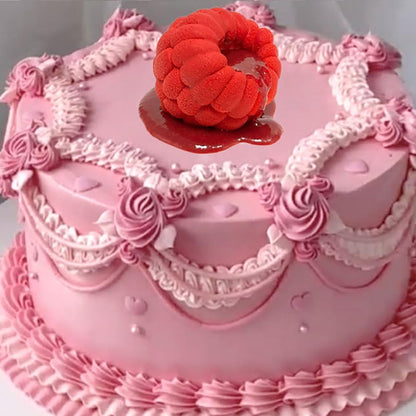 6-Hole Raspberries Mousse Cake Mold Food Grade Silicone Molds for Baking 3D Raspberries Pudding Cakes Silicone Mold Dessert Chocolate Molds Rubus Fruit Cake Decorating Tools Non-stick Baking Mould
