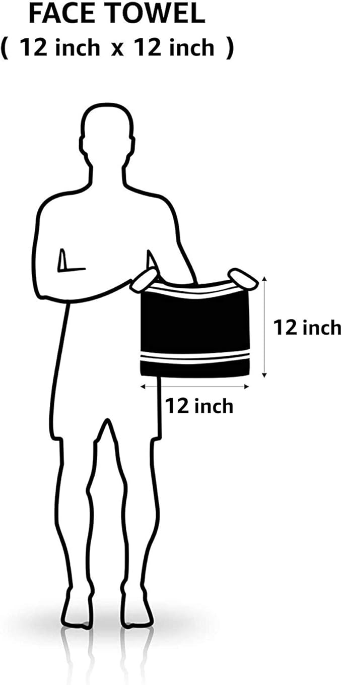 Amazon Basics face Towels for Bathroom, 100% Cotton Extra Absorbent washcloth