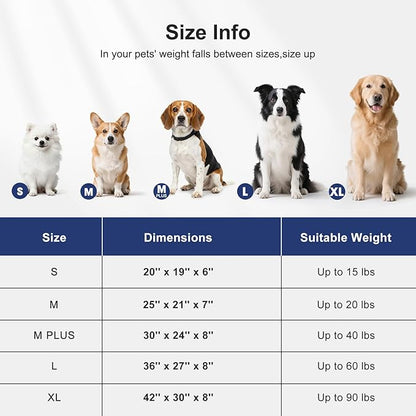 FURTIME Washable Dog Bed Extra Large Sized Dogs, Washable Comfy Fluffy XL Dog Bed, Removable Zipper Cover Machine Wash, Durable Sleeping Pet Cuddler Bed with Anti-Slip Bottom, 42x30x8 in, Beige