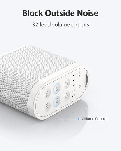 Portable Travel Sound Machine for Adults, Baby Sleeping : Super Long-Lasting & Rechargeable Battery, Headphone Jack, 21 Sounds - White Noise Machine for Office Privacy & Noise Canceling, Home, Gift