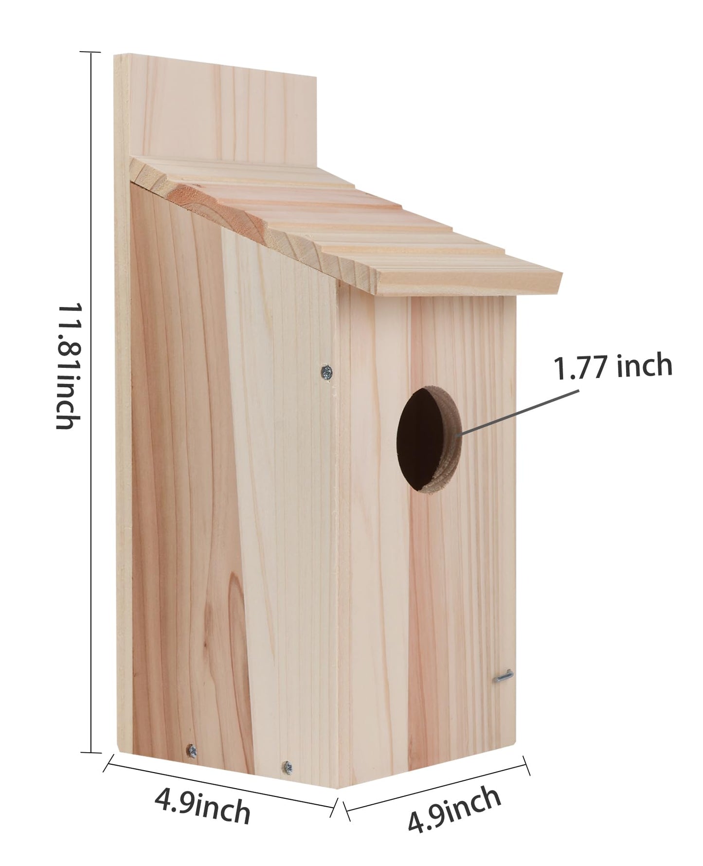 2 Pack Bird Houses for Outside,Blue Bird Box House for Outside,Cedar Finch Swallow Wren Hummingbird Birdhouse,DIY