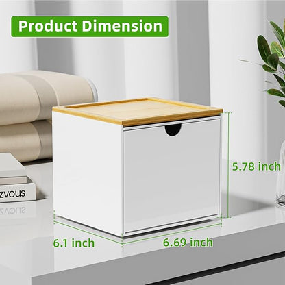 VITVITI Drawer Disposable Face Towel Holder Box, Acrylic Facial Towel Container