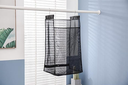Jelier Hanging Breathable Mesh Laundry Hamper Basket, Portable Heavy Duty