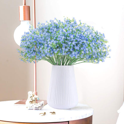 LYLYFAN Babys Breath Artificial Flowers,30 Pcs Gypsophila Faux Flowers for Wedding Party Home Garden Decoration Blue