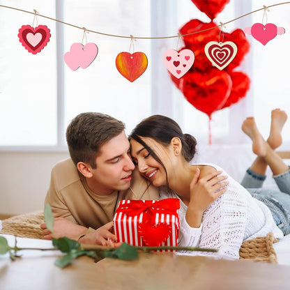 SDTHNT 60 PCS Unfinished Wooden Hearts for Crafts,Valentine's Day Ornaments Hanging Decorations, Unfinished Wood Heart Painting Craft Kit, DIY Valentines Crafts for Classroom Party Activities
