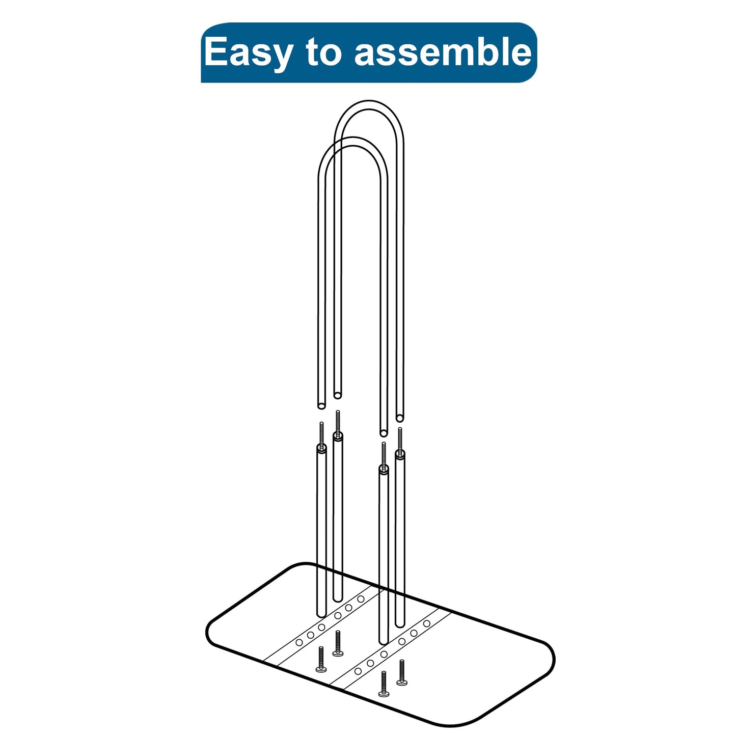 EASTTOWEST Hanger Stacker Organizer, 33 inch Height Stand, Clothes Hanger Storage Rack, Laundry Room, Black