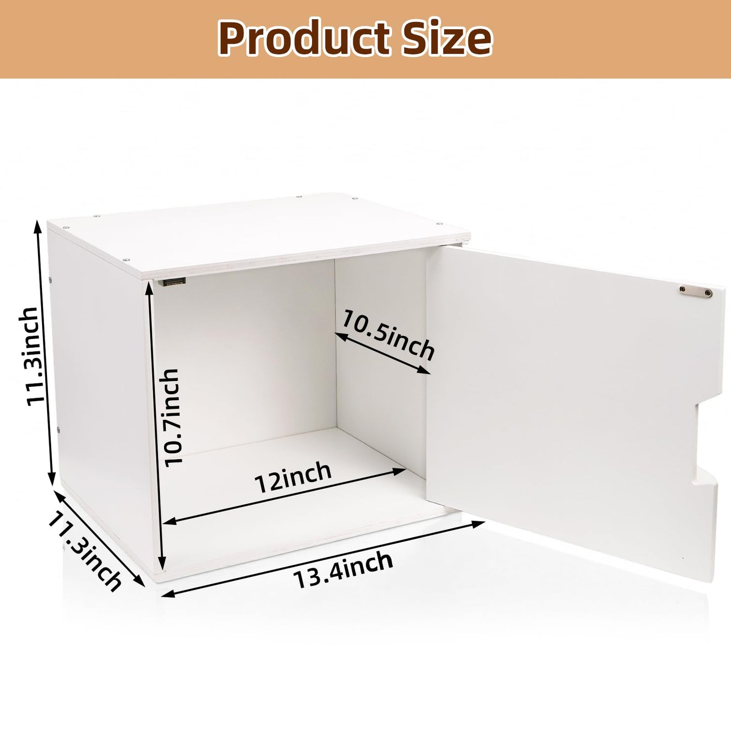 Fasmov Stackable Cube Storage Organizer, Multifunctional Wood Cubby Bookshelf with Door, Easy Assembly DIY Storage Bin, Durable Classic Storage Unit for Bedroom Living Room Office, White