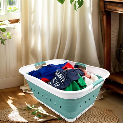 SAMMART 42L Collapsible Plastic Laundry Basket